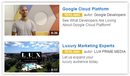 Reklama na youtube